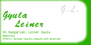 gyula leiner business card